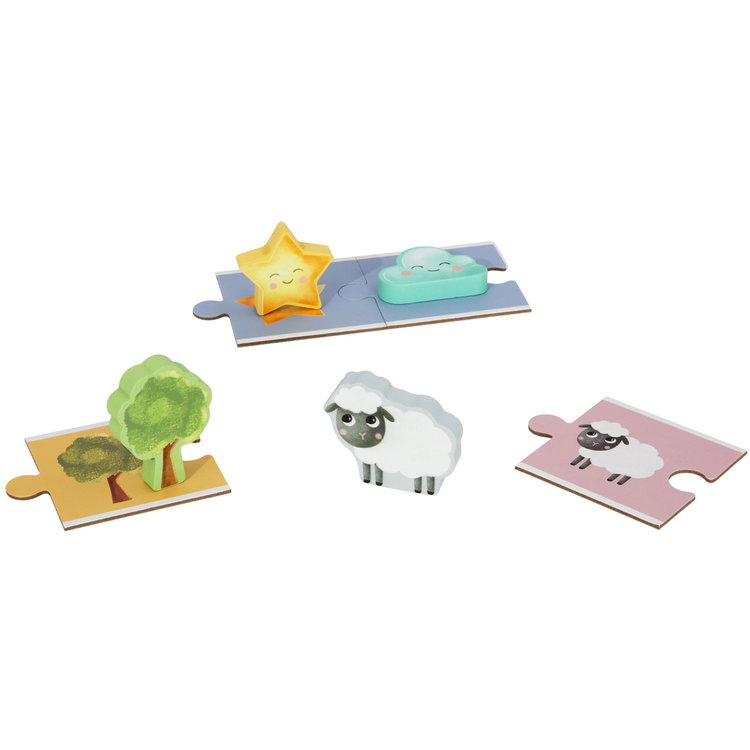 Дървена игра 2 в 1 Докосни и Намери Фермата