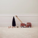 Дървена пожарна кола с фигурки