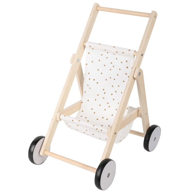 Дървена количка за кукли