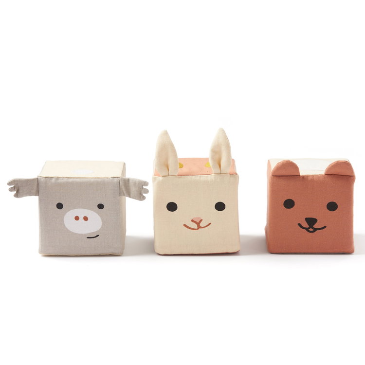 Комплект текстилни бебешки кубчета