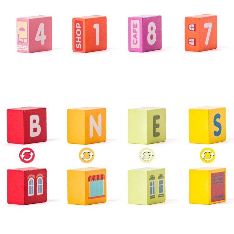 Дървен конструктор Големият град, 115 части