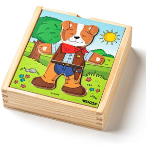 Комплект 6 дървени пъзела Кучето Джаф