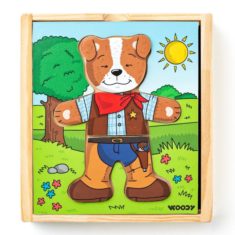 Комплект 6 дървени пъзела Кучето Джаф