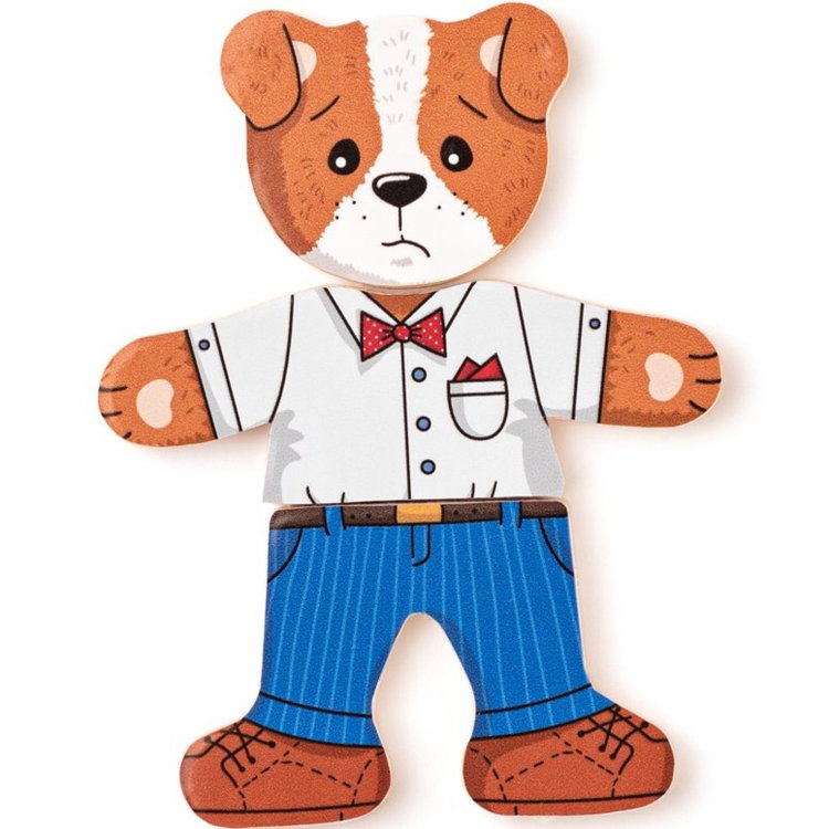 Комплект 6 дървени пъзела Кучето Джаф