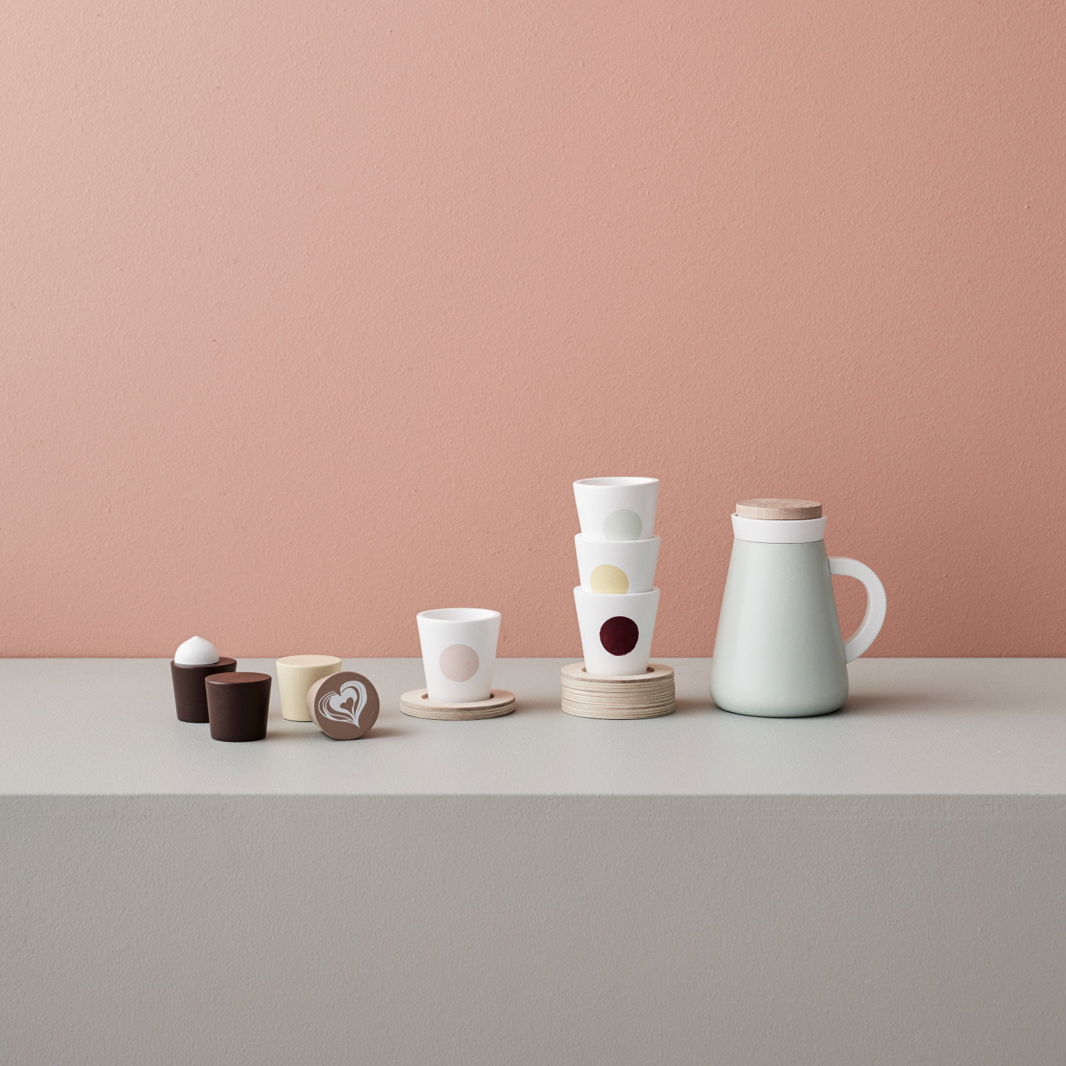 Дървен комплект за кафе и чай Fika