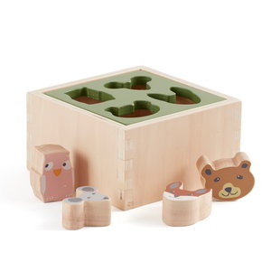 Дървена кутия - сортер Диви животни