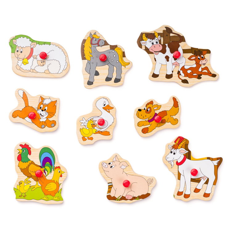 Дървен пъзел Ферма