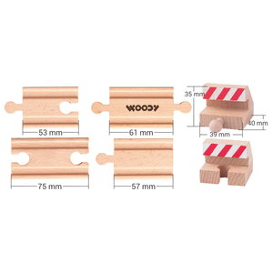 Дървен ЖП аксесоар - Разклонения и стопери за релси