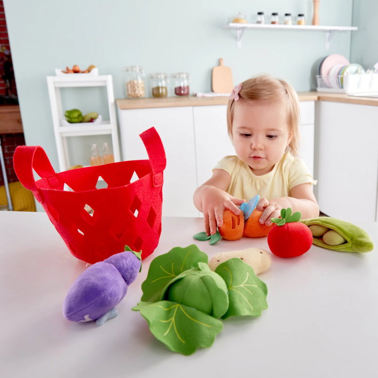 Комплект меки зеленчуци в кошница, Hape