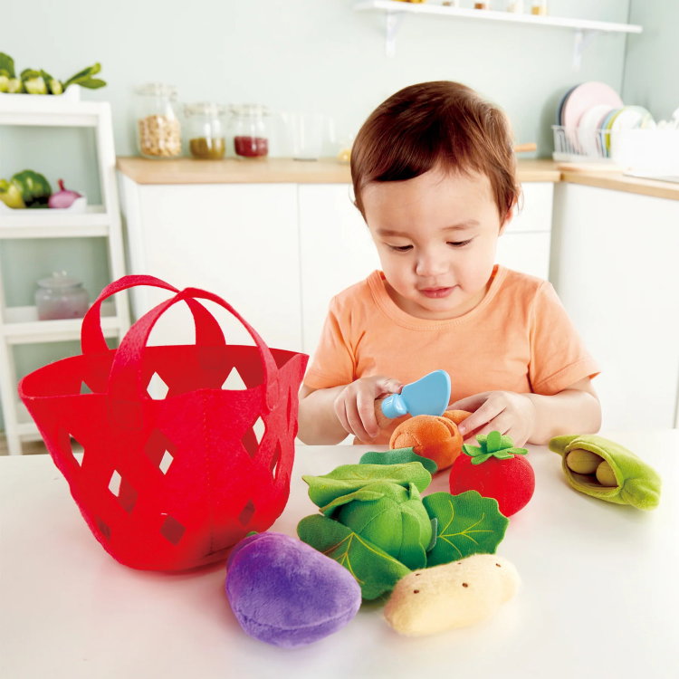 Комплект меки зеленчуци в кошница, Hape