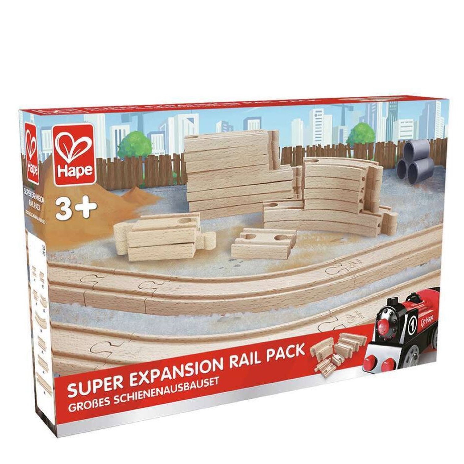 Комплект дървени релси, Hape