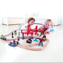 Дървен железопътен комплект Град, Hape