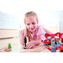 Дървен железопътен комплект Град, Hape