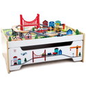 Железопътен комплект с маса, Hape