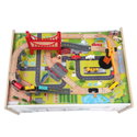 Железопътен комплект с маса, Hape