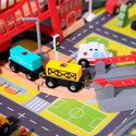 Железопътен комплект с маса, Hape