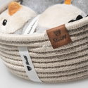 Lio penguin with rattle and bib gift set