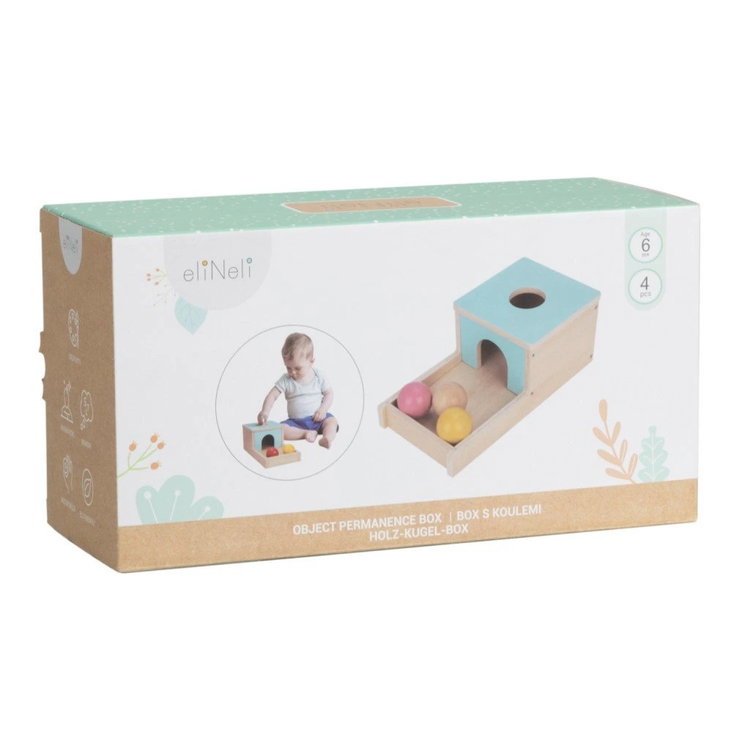 Дървена кутия с топчета