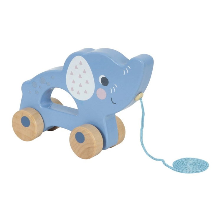 Дървена играчка за дърпане Слон