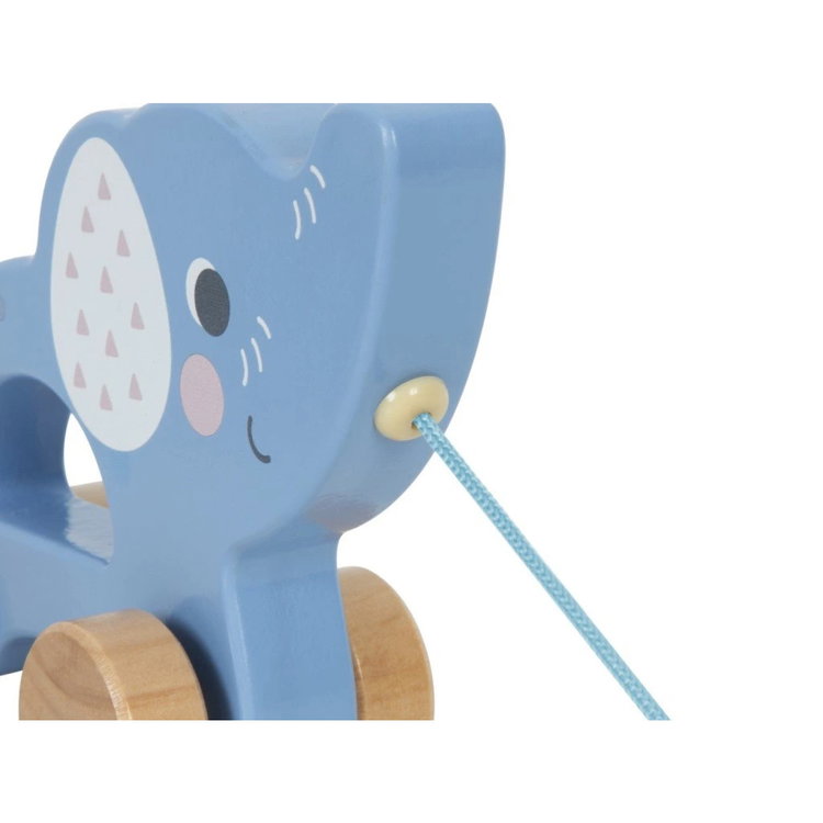 Дървена играчка за дърпане Слон