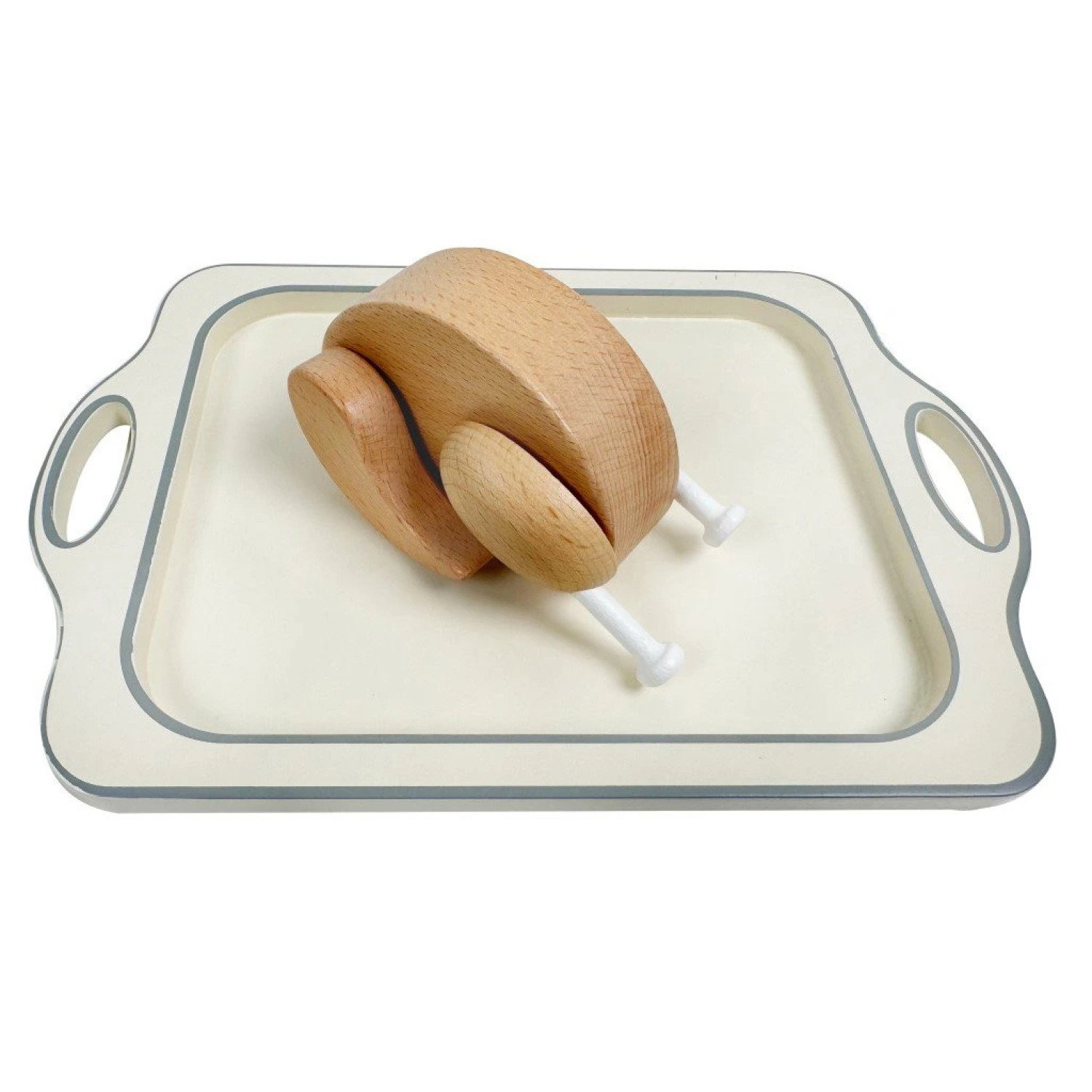 Дървено пиле със зеленчуци