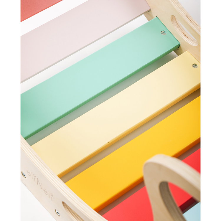 Дървена Монтесори люлка 5в1 с борд 2в1