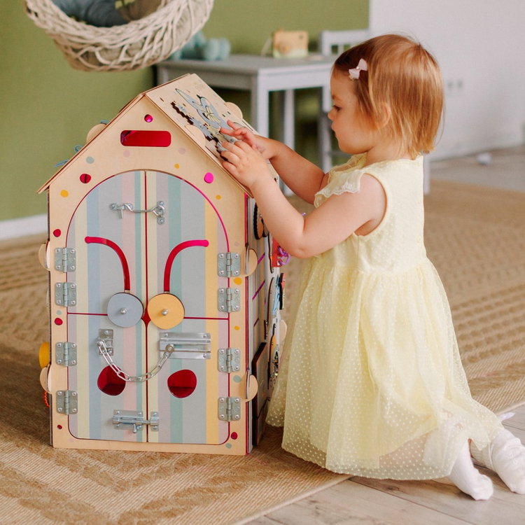 Образователна Къщичка с LED осветление ZOO пастел