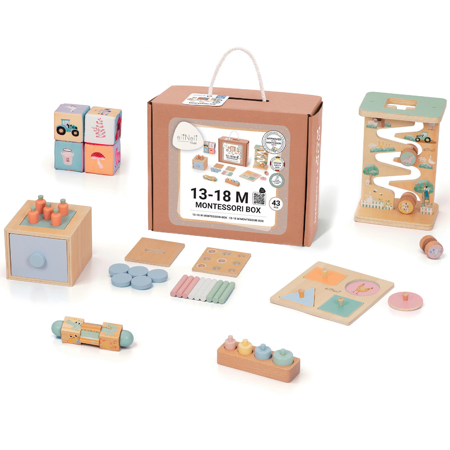 Образователна кутия Монтесори 13-18 месеца