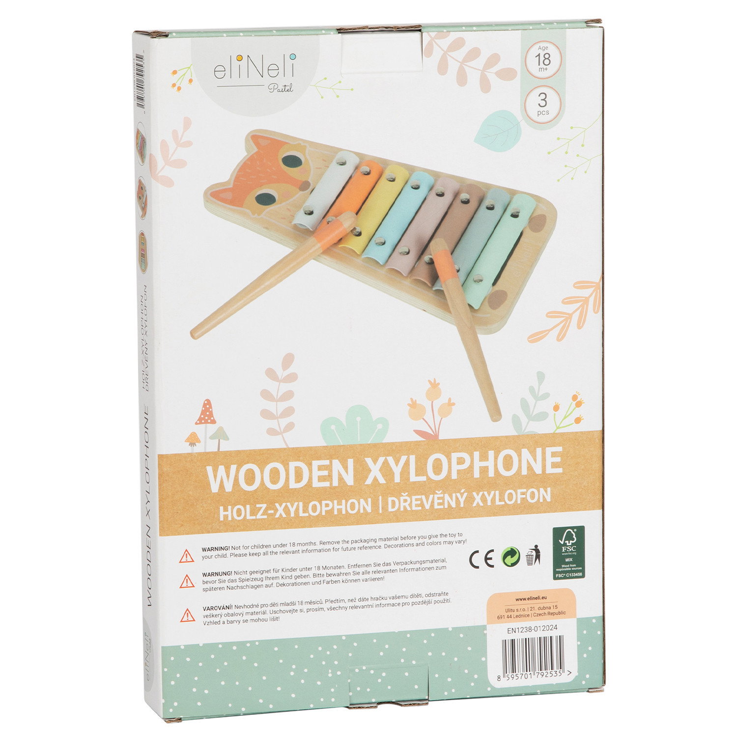 Дървен ксилофон за деца - Лисица